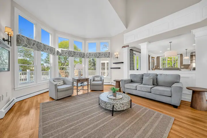 Great room and window bay