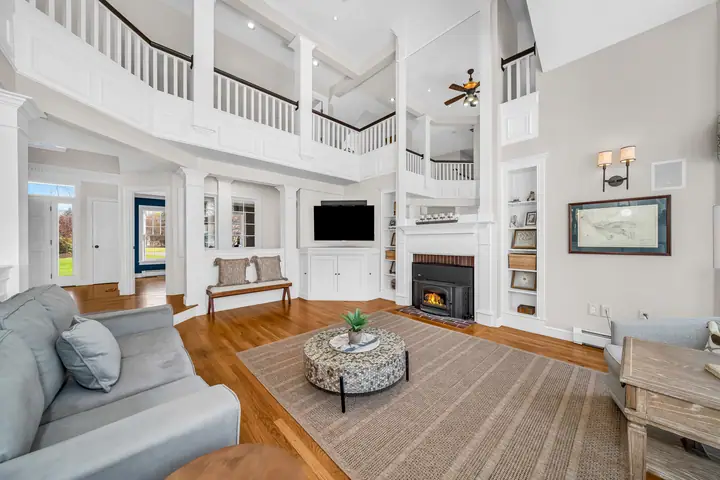 Great room with fireplace