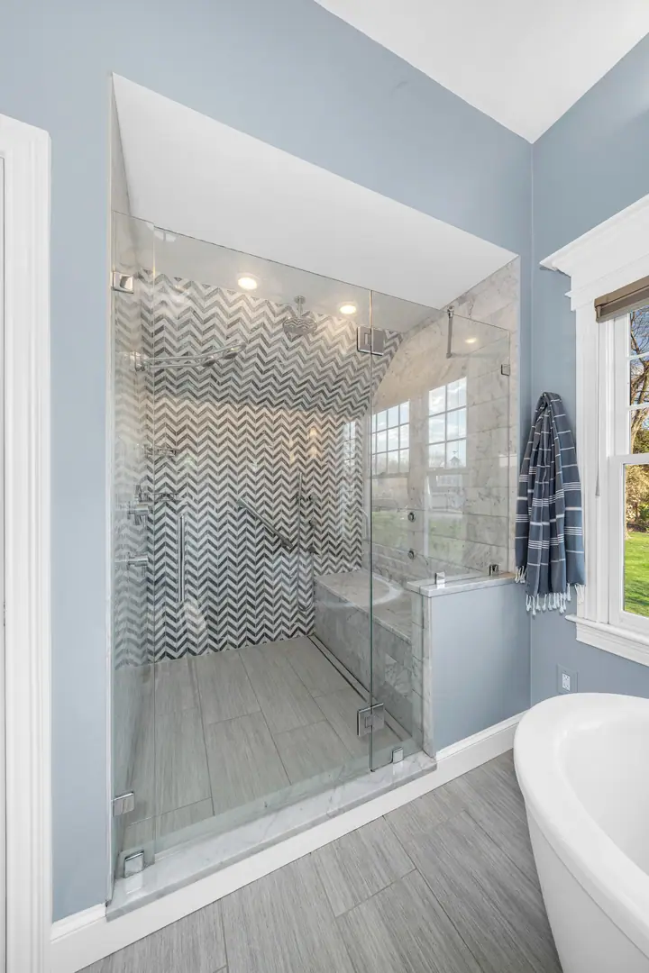 Tiled shower
