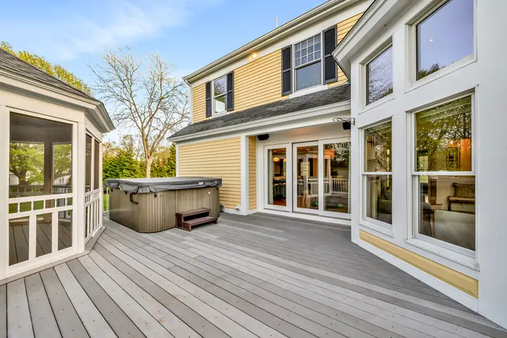 Deck and hot tub