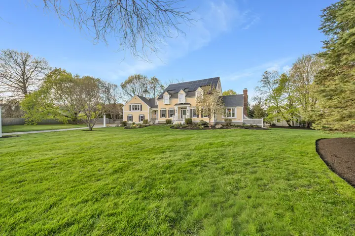 The front across the lawn